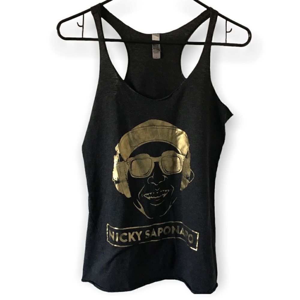 Nicky Saponaro gray and gold tank top